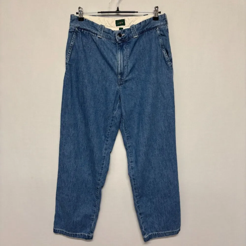 J. Crew Oarsman Men Classic Trouser Jeans Size 32x30 Blue Denim SP25 D125 -10